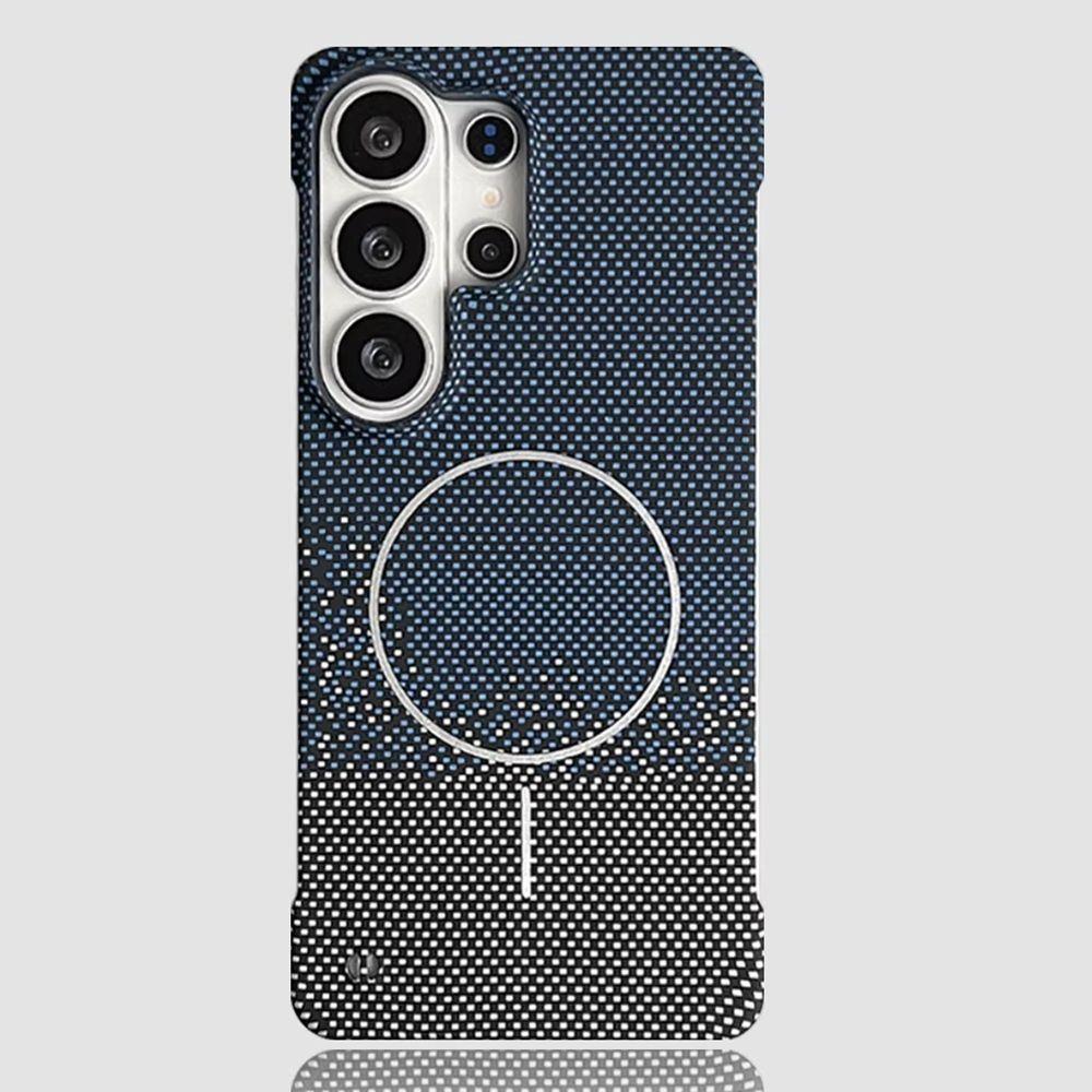 For Samsung Galaxy S26Ultra Luxury Carbon Fiber Broderless for Magsafe Case for Samsung Galaxy S26 S25 S24 S23 Ultra Plus Cover