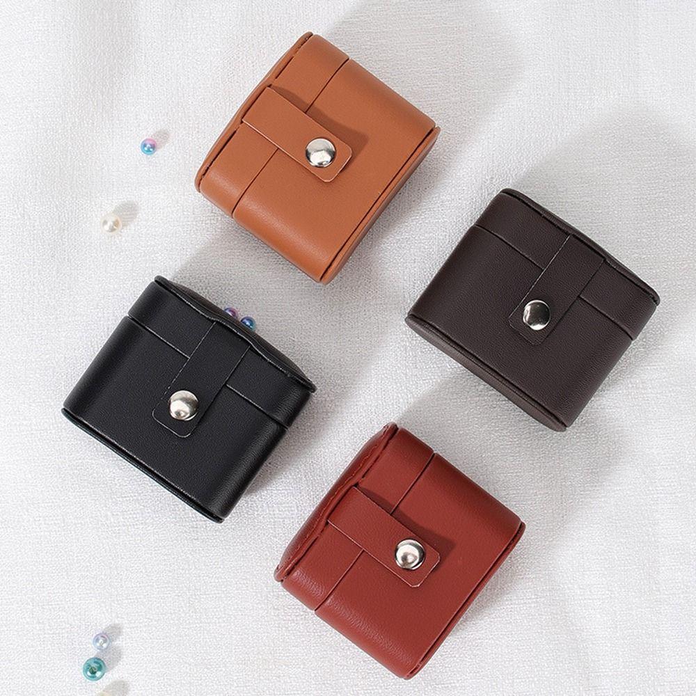 PU Leather Jewelry Storage Case Mini Earrings Storage Display Case  Women Rings
