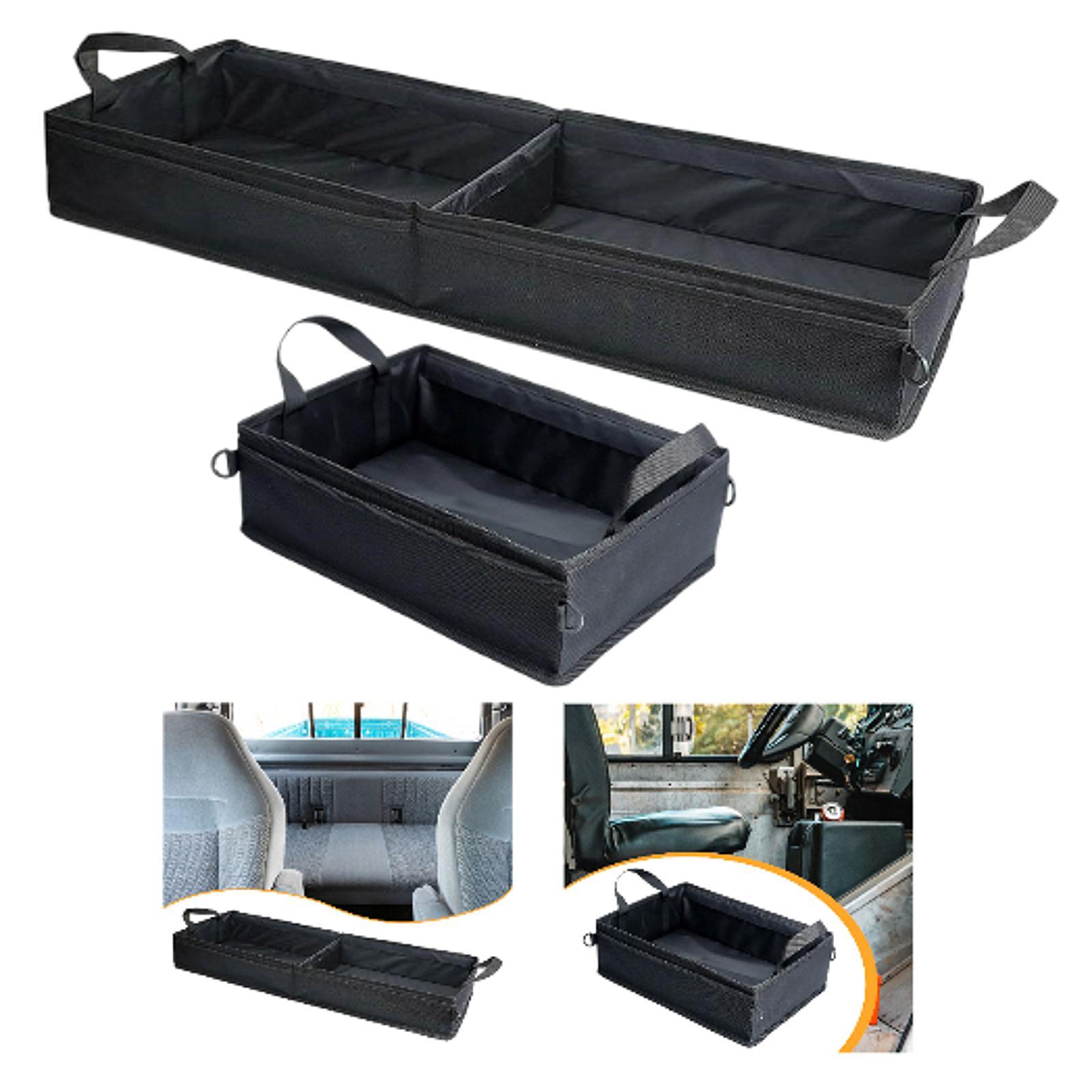 Underseat Storage Tool Box Organizer Enthusiasts with Side Handle and Rings Cargo Box for Cab Adventurers 42cmx31cmx13cm