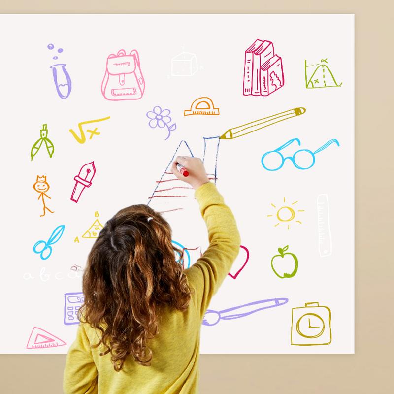 Reusable Electrostatic Whiteboard Wall Sticker Without Damage Premium Static Cling Easy To Apply And Remove Writing Paper Film