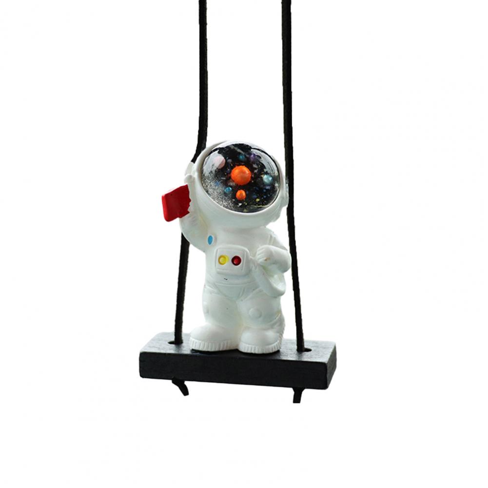 Gilrls Car Pendant Cute Astronaut Swing Auto Rearview Mirror Hanging Ornaments Interior Decoraction Spaceman Hanging Decoration