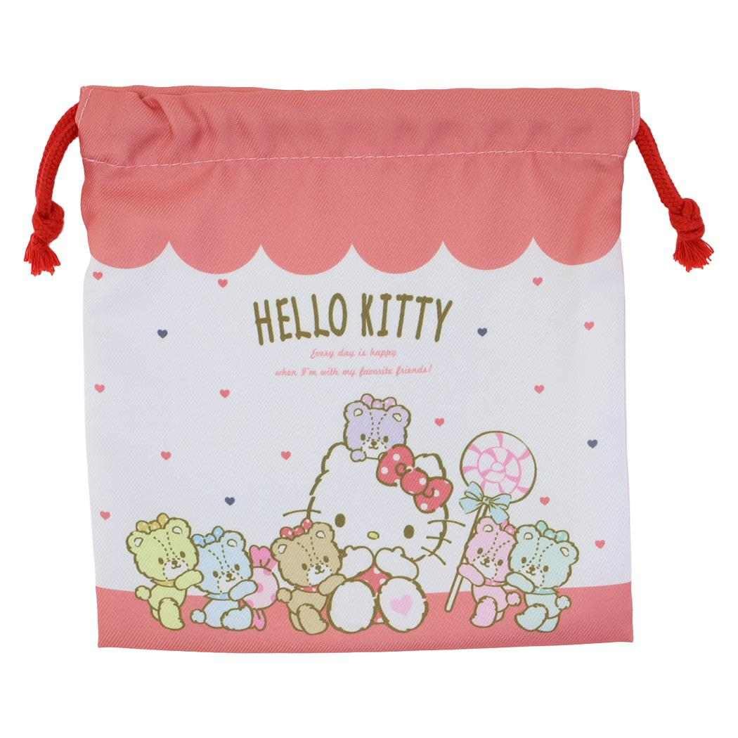 Sanrio Flat Drawstring Bag Colorful Tiny Chum Hello Kitty /