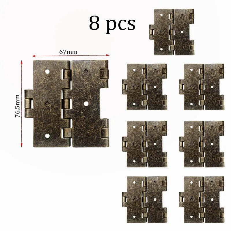 8ks Nerezové odnímatelné skládací panty na tupo Skládací dvoučinné 360stupňové závěsy zástěn Vintage styl Skříňky