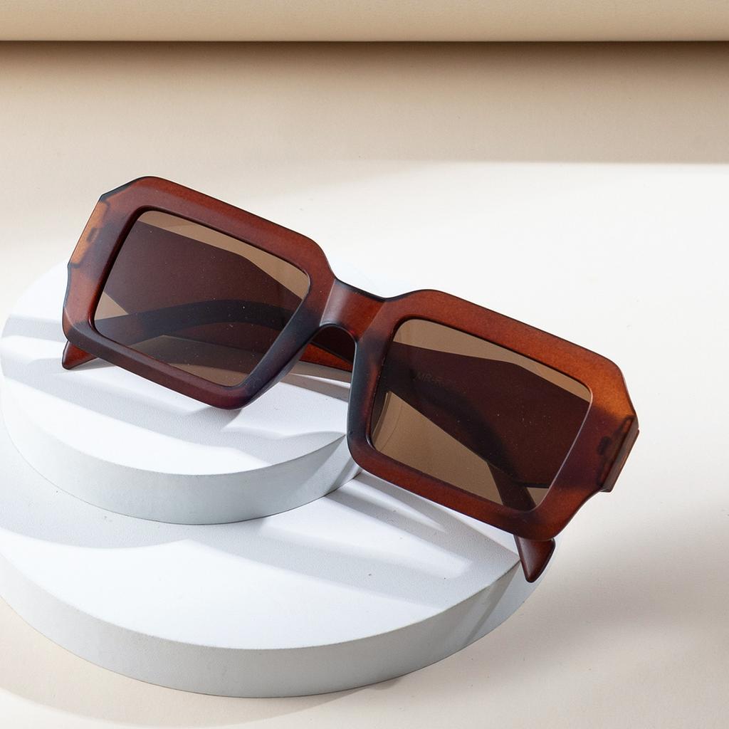 Sunglasses Men Anti-Reflective Glasses Rectangle Full Frame Decor Vintage Sun Glasses