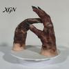 Halloween Costume Accessories 1 Pair Gloves for Adults Kids, Horror Zombie Hands Scary Gloves, Latex Ghost Hand Cosplay Accessory Masquerade