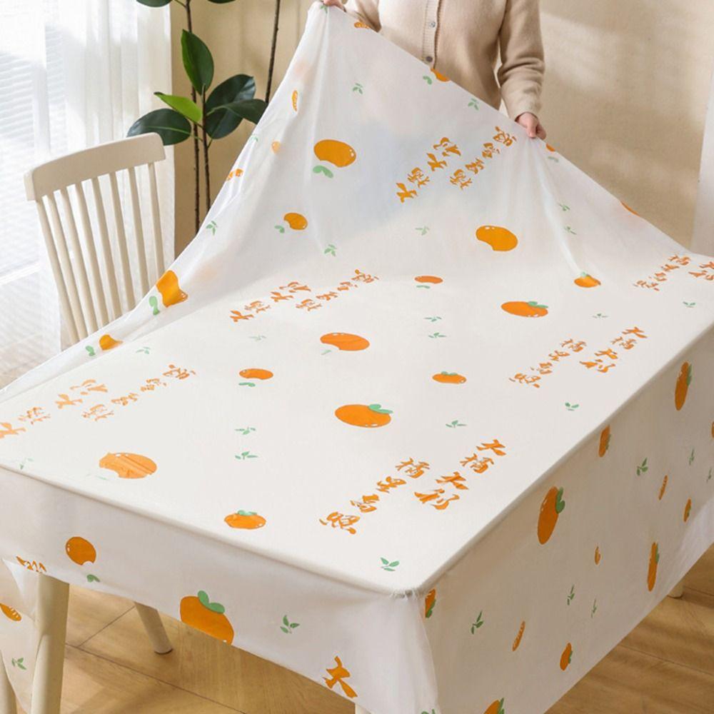 20Pcs Oil Proof Round PVC Tablecloth Plastic Fresh Fruit Tablecloth  Desk
