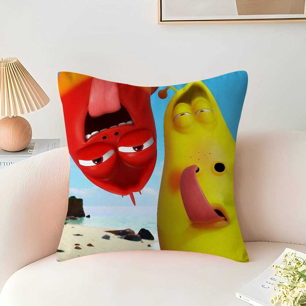 Anime L-Larva Pillow Cushion Cover Pillowcase Living Room Sofa Home Decor Customized