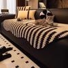 Unique Shape Warm Jacquard Tuffed Fleece Anti-Slip Sofa Cover for Living Room Couch Seat Cover, Universal Sofa Slipcover