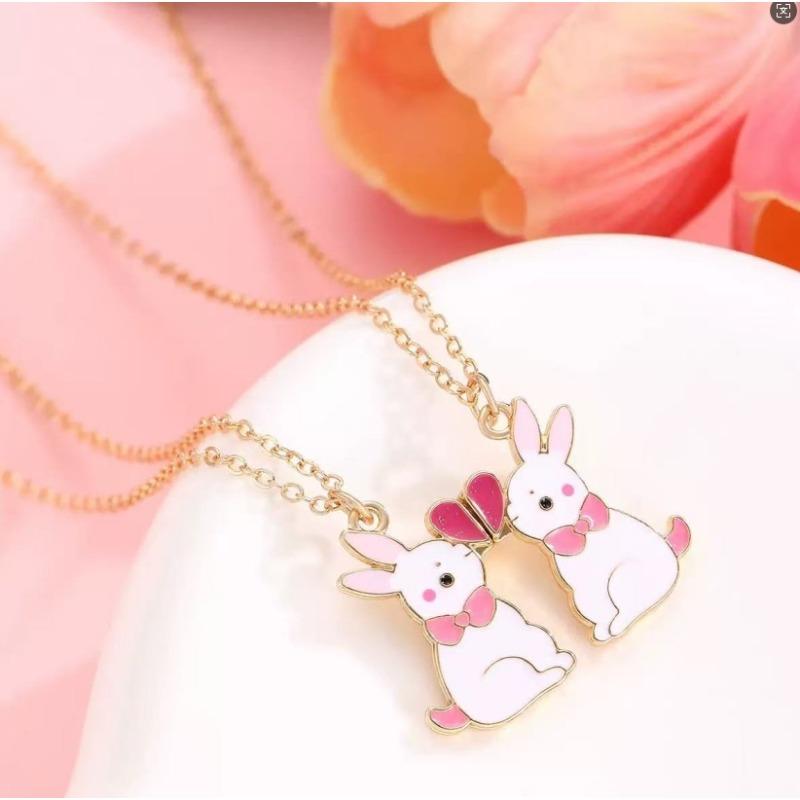 Hot-selling good friend series necklace fashion alloy magnetic love pendant girlfriend set gift