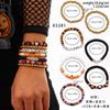 Halloween New Skull Pumpkin Bracelet Set, Witch Spider Mixed Color Beaded Kunjuan Hand