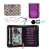 9Pairs 3.0mm-6.0mm Interchangeable Aluminum Circular Knitting Needle and Crochet Hook Set with Case for Beginner Adult