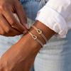 Fashionable Lady's Color-matched Patchwork Knotted Bracelet Chain - Stainless Steel Bracelet Factory