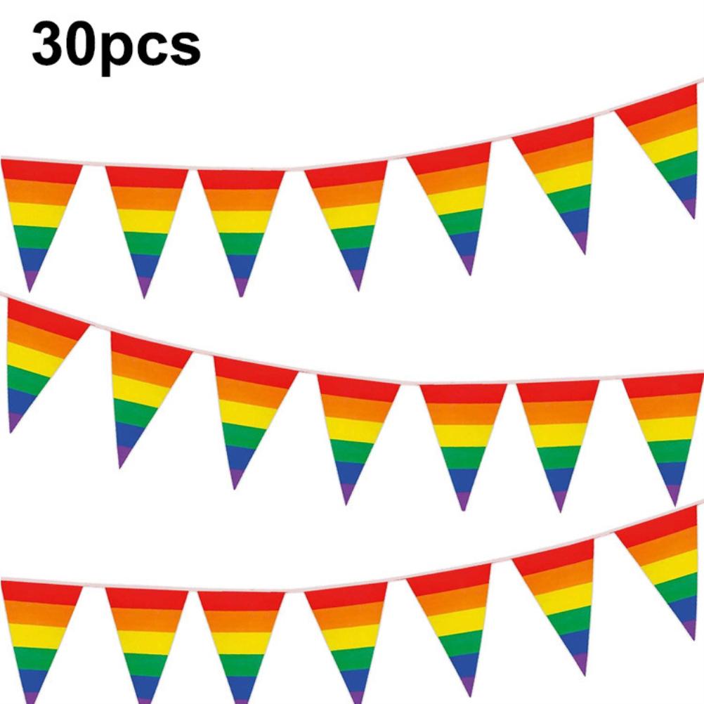 Flagi Rainbow Pride Banner Gay Pride Pennant Banner na imprezę na świeżym powietrzu w barze, dekoracje ogrodowe