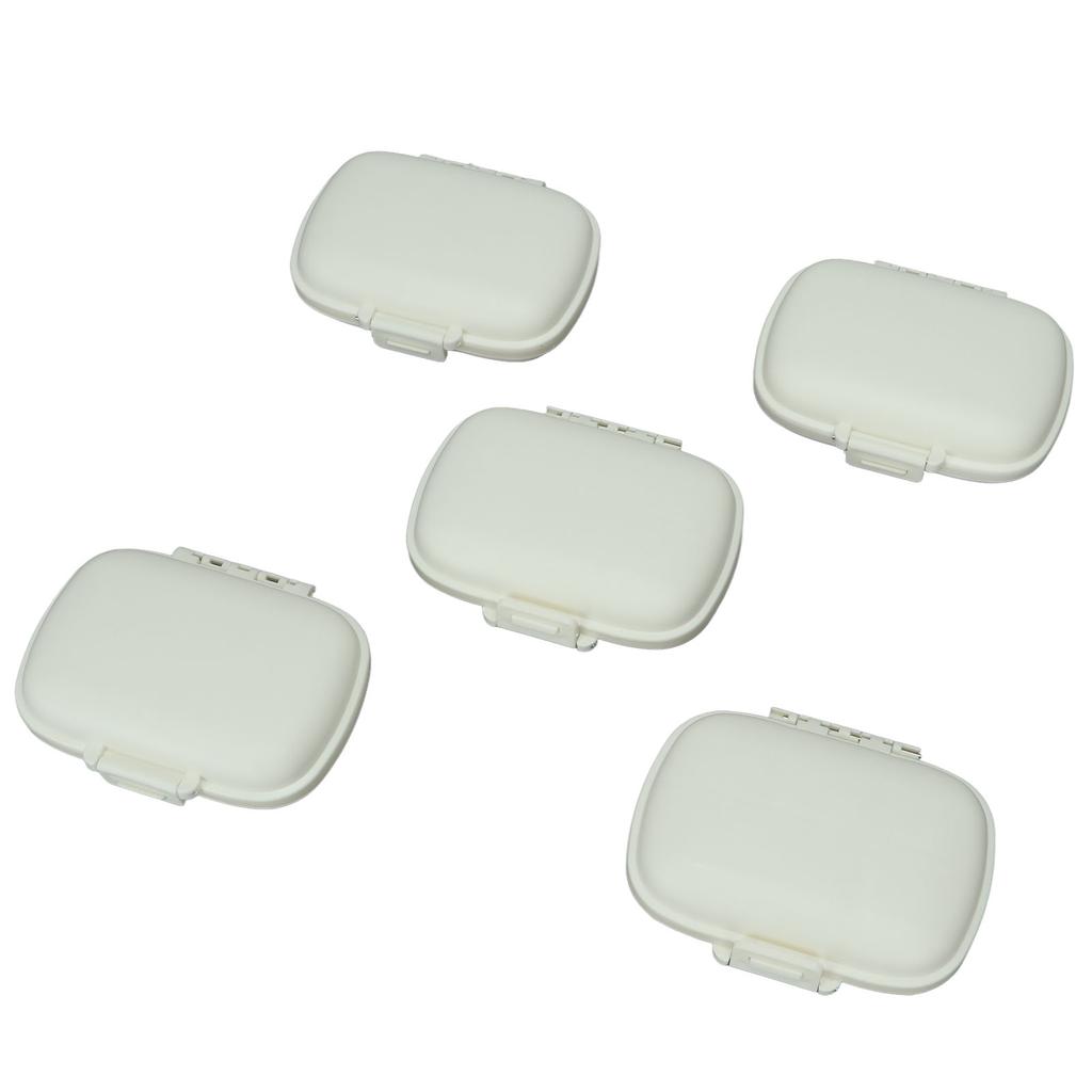 5 Pcs Medicine Organizer Dividing Medicine Planner Box Snap Design Daily Medicine Holder Container