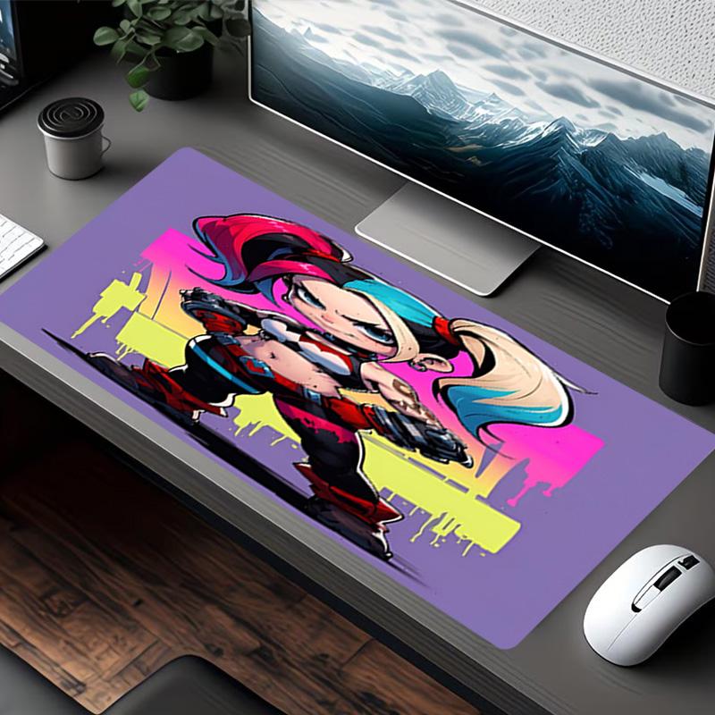 Harley Quinn Joker Print Mouse Pad, for Keyboard Pad Laptop PC Mat for Office Home Use, Desk Decor, Perfect Birthday Gift for Gamers
