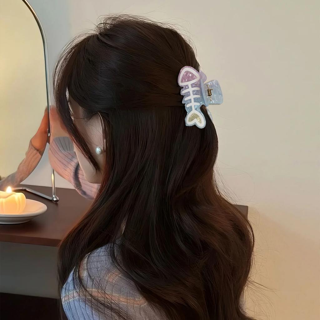 Ocean Hair Clips Cute Starfish Seashell Hairclaw Strong Grip Acrylic Crab Claws Clip Updo Shark Teeth Clip Hair Accessories