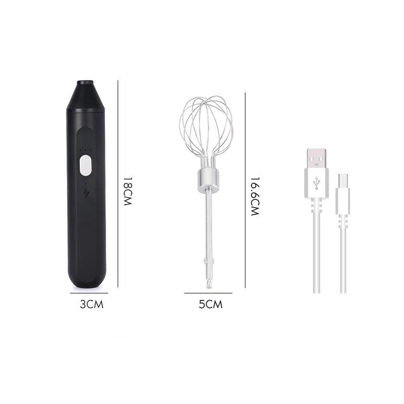 

Электрический вспениватель молока, ручной взбиватель для яиц, кофе, молочный напиток, яичный миксер, пенообразователь, бытовой кухонный инструмент для приготовления пищи чёрный