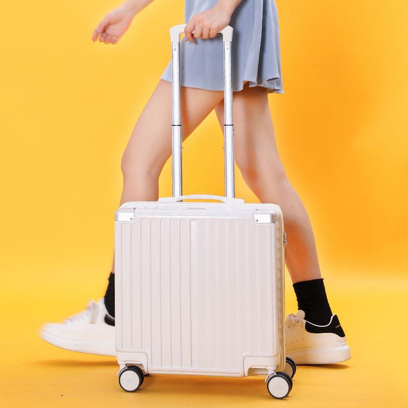 Lightweight Mini Trolley Suitcase with Combination Lock, 18-20 Inch - Ideal for Students and Kids.