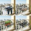 Balcony Drainage Rack WallMounted Hanging with Guard Rails SpaceSaving Railing Organizer for