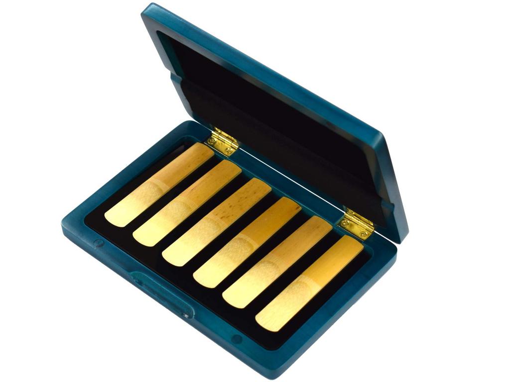 VIVACE Reed Case Blue 6pcs B Clarinet/Alto Sax