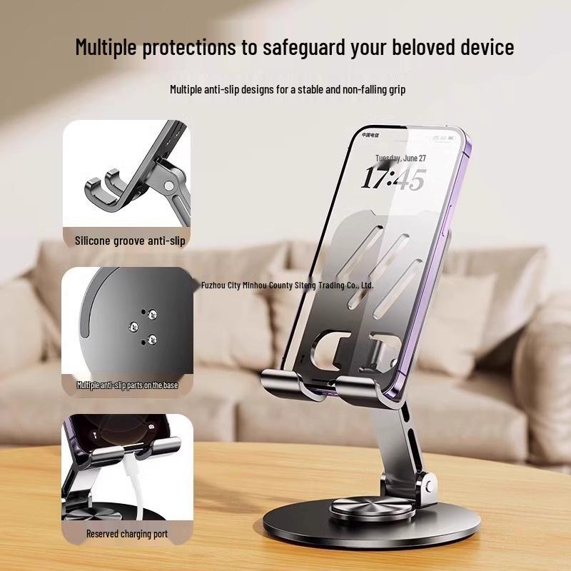 Rotatable Foldable Alloy Desktop Phone & Tablet Stand