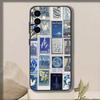 Retro Stamp   Phone Case For Samsung Galaxy A73,A72,A71,A70,A53,A52,A51,Soft Silicone Black Cover