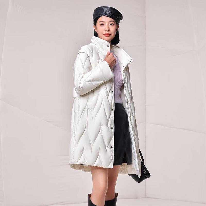 Tanboler Women's Mid-Length Stand Collar Down Jacket TB233626