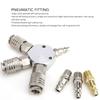 3 Way Air Splitter 1/4 Inch NPT Male Thread 3 Way Manifold Aluminum Alloy Pneumatic Fitting for Industrial