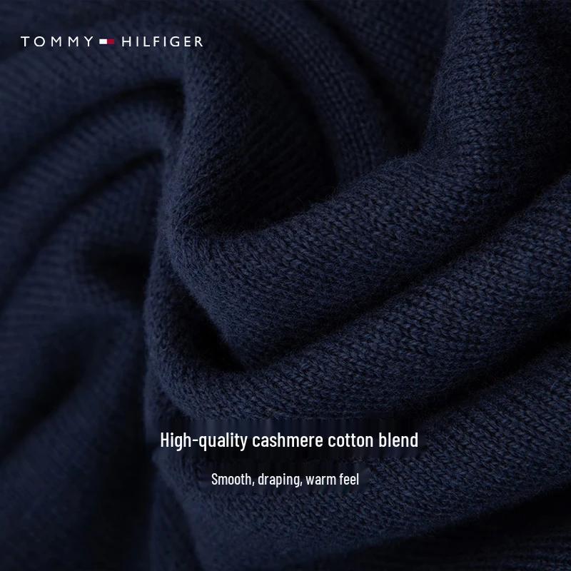 Tommy Hilfiger Men's Cotton Cashmere Blend Half-Zip Pullover Sweater