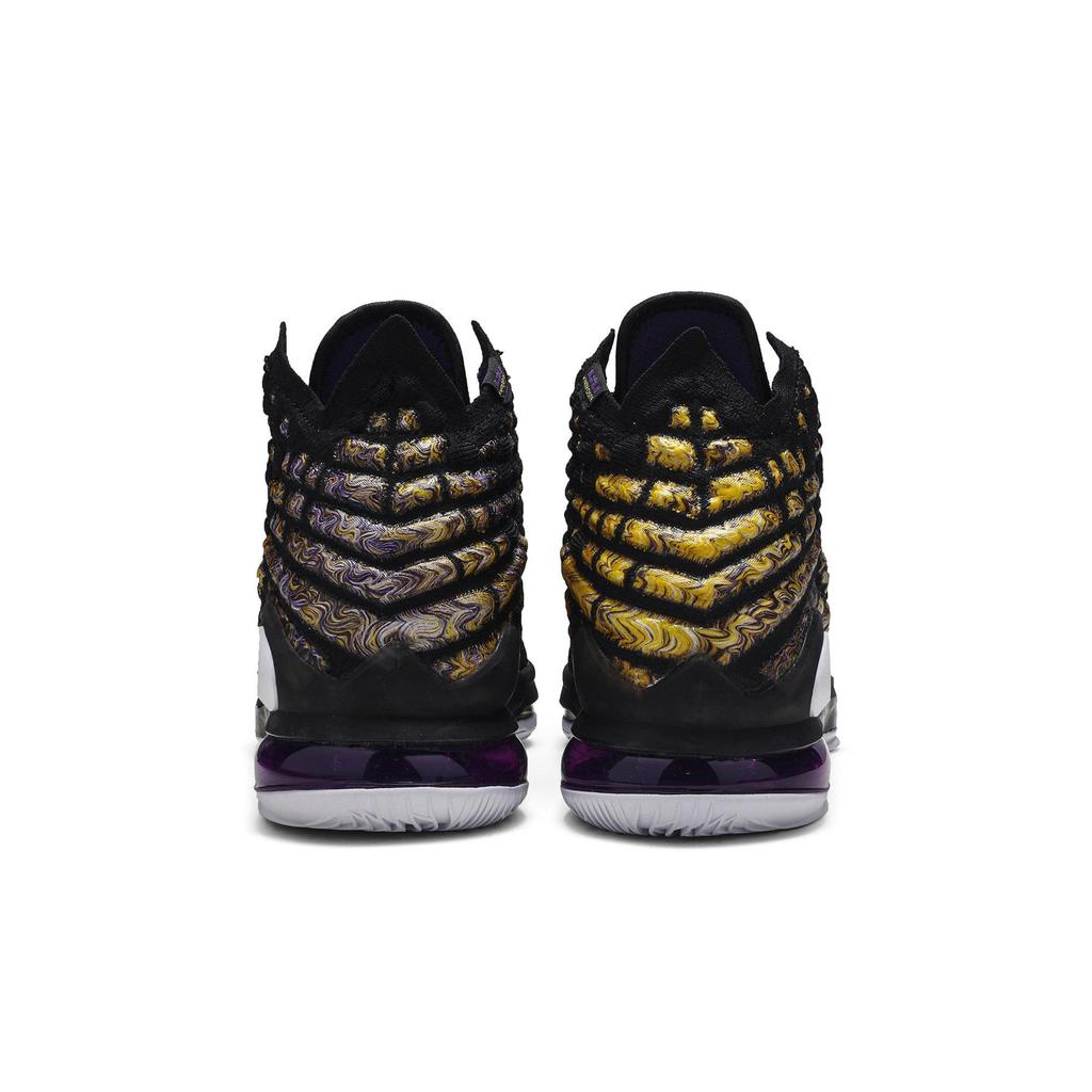 Nike LeBron 17 'Lakers' (Unisex) Black / White / Eggplant / Amarillo Basketball Shoes BQ3177 004