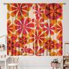Geometrisch Groovy Patroon Gordijnen Vintage Jaren 70 Retro Jaren 60 Abstracte Kunst Esthetisch Gordijn met Stangzak voor Slaapkamer Woonkamer