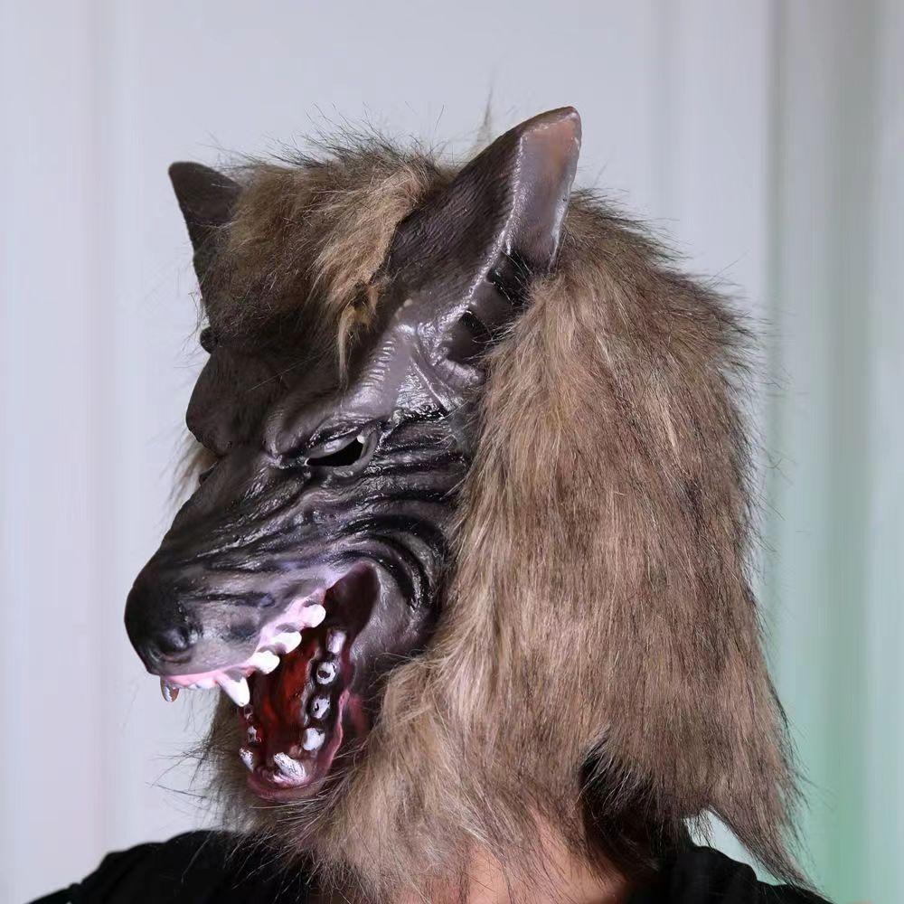 Funny Hooded Werewolf Gloves And Horror Mask Set for Halloween Costume Accessories