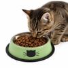 Non-slip Base Anti-dumping Cat Bowl Stainless Steel Dog Bowl Durable Steel Pet Bowl  dog