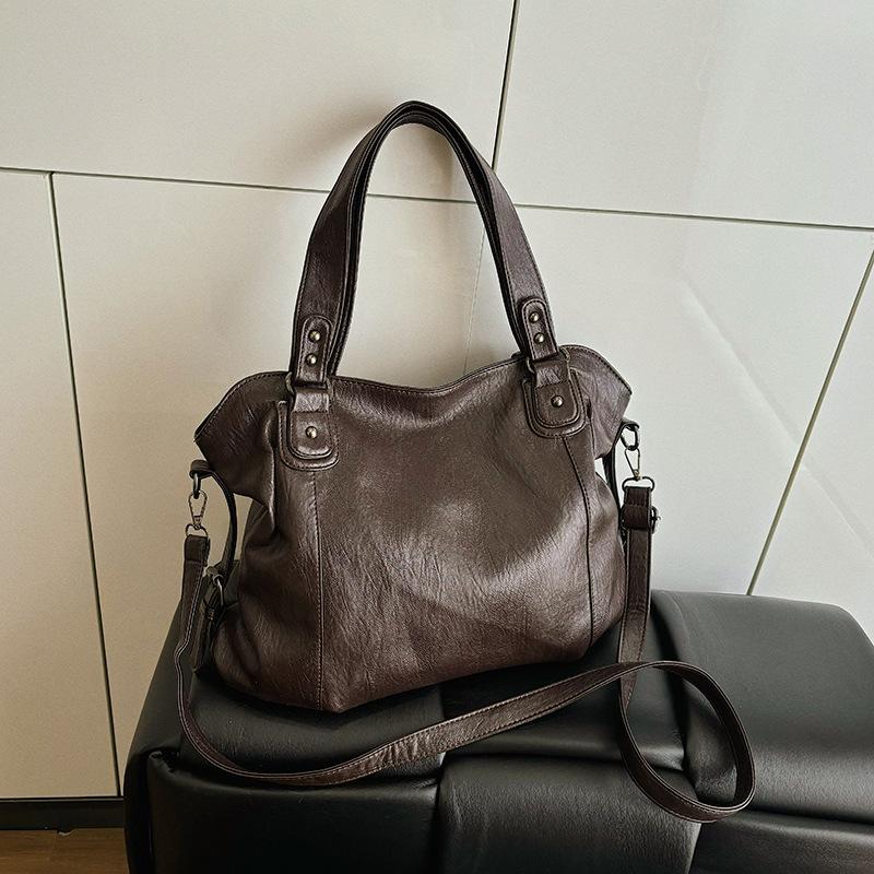 Large Capacity Bag Women's New Versatile Shoulder Messenger Bag Retro Tote Bag Work Commuter Bag