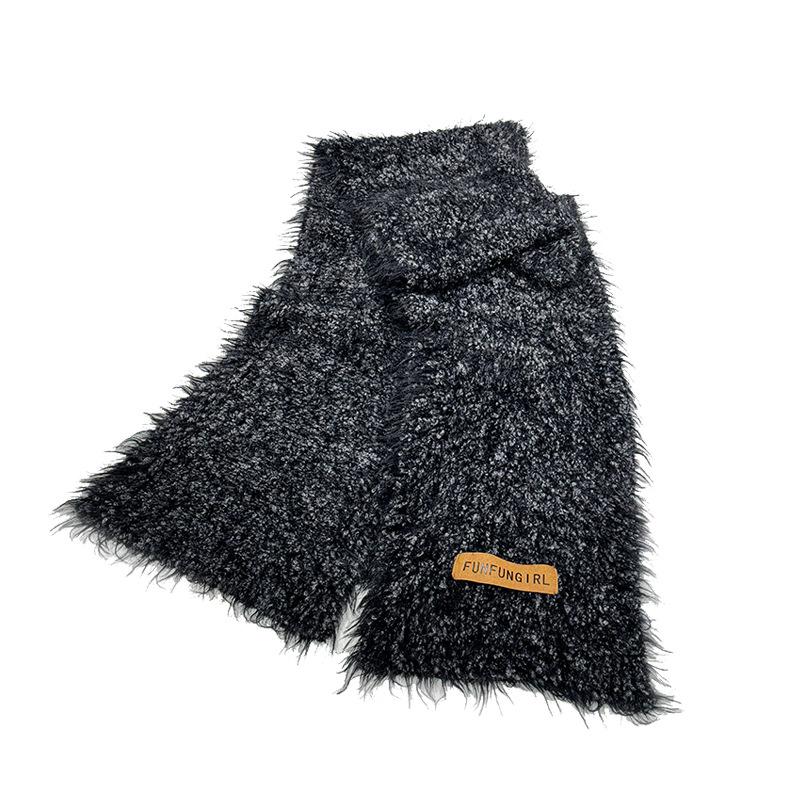 Scarf autumn and winter thickened warm knitted scarf women's winter new fashion versatile high-end wool shawl scarf