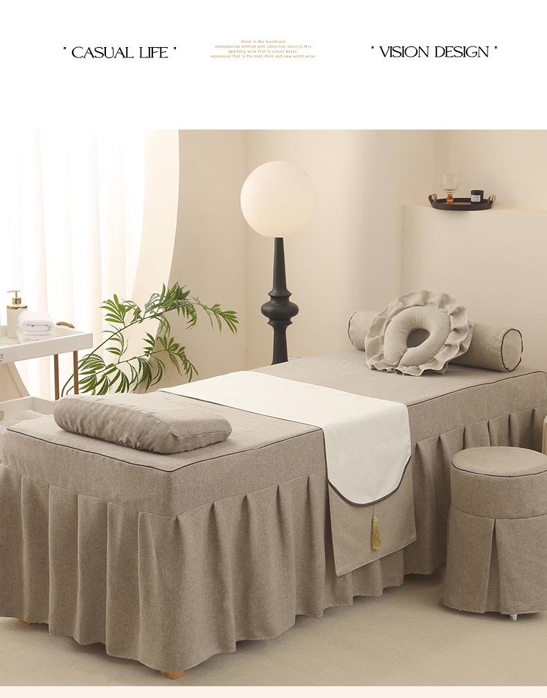 Luxury Beauty Salon 4-Piece Bedding Set - Skin-Friendly Cotton Massage Bed Cover