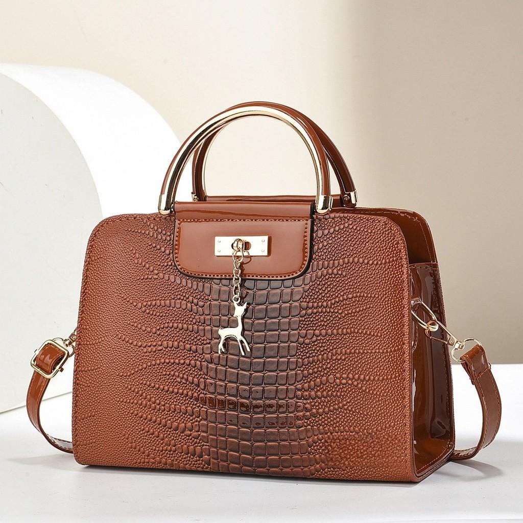 IELGY Ladies Messenger Bag Crocodile Pattern Fashion All-Match Portable One-Shoulder