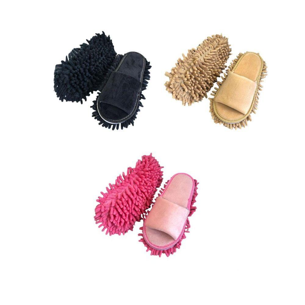 Black/Pink/Cream Cleaning Shoes Plush Clean Slippers Soft Lazy Wiping Slippers  Home