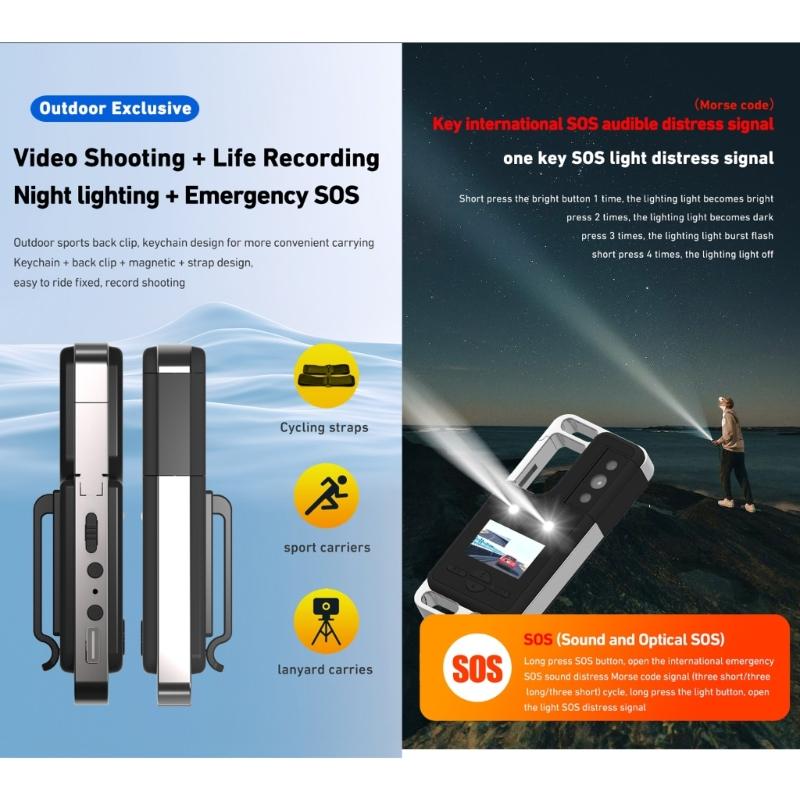 Wearable Video Recorder,OLED Display Miniature Camcorder for Teachers Travelers Video Recorder for Teaching 2560x1460