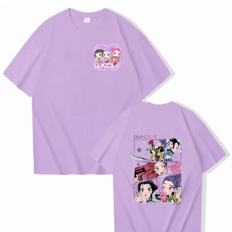 16 Colors Movie KPop Demon Hunters Rumi Mira Zoey Graphic Tshirts Men Women Korean Fashion Trend Streetwear Unisex Casual T-shirt