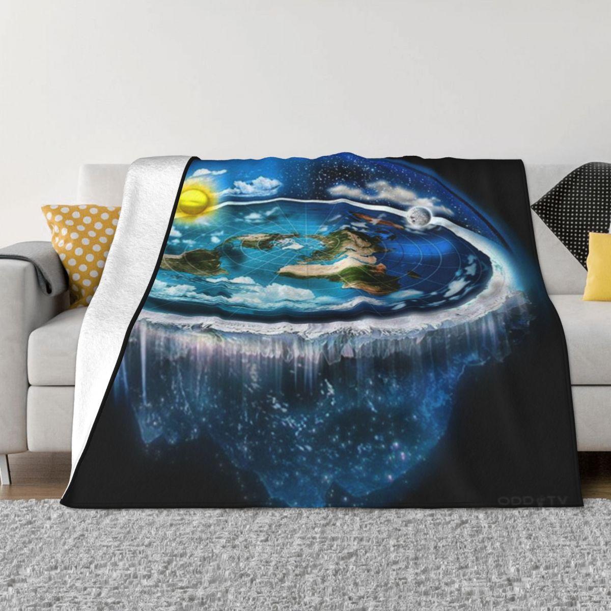 Flat Earth With Dome Art Personalized Gift An Ultra-Soft Micro Fleece Blanket 50x60in