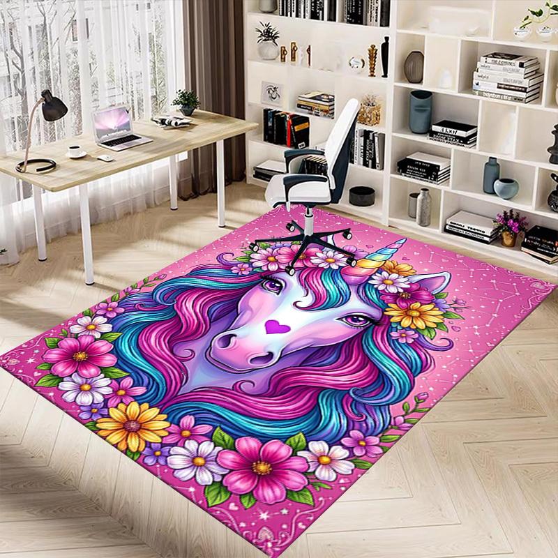 1PC Unicorn Extra Large Non-Slip Floor Carpet, Office, Family, Bedroom, Studio - Large Area Rug,Longlasting Material-K0389