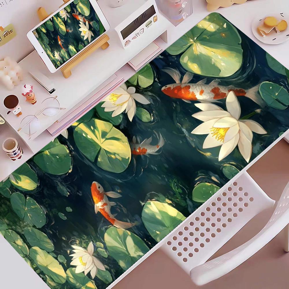 Pond lotus leaf Mouse mini PC Pad Large keyboard MousePad Gaming Rubber phone playmat Lock Desk Mat Computer Gamers work HYBXXC