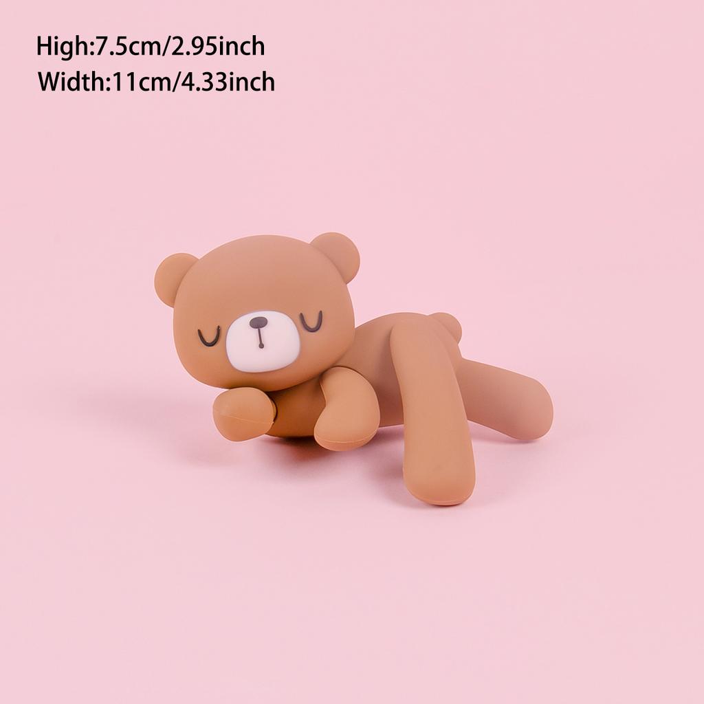 Růžový Modrý Medvídek Topper na Dort Medvídek Panenka Ozdoby Vkládací Dekorace Narozeninového Dortu pro Miminko Chlapec Dívka Oslava 1. Narozenin Odhalení Pohlaví