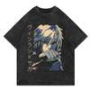 VINLAND SAGA Thorfinn T-Shirt Anime Vintage Gewaschenes T-Shirt Herren Unisex Kleidung 100% Baumwolle Kurzarm Übergroße T-Shirts Oberteile
