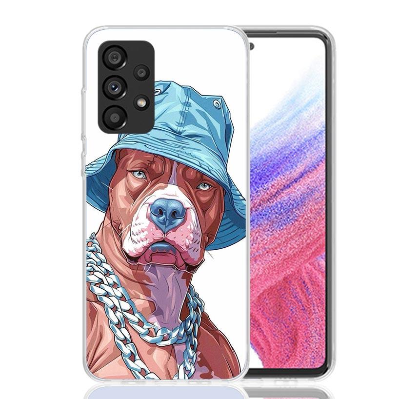 Pit Bull Pet Dog Pitbull Phone Case For Samsung Galaxy A52 A32 A22 A12 A02S A50S A30S A51 A31 AA71 Note 20 Ultra 10 S10 Plus Gal