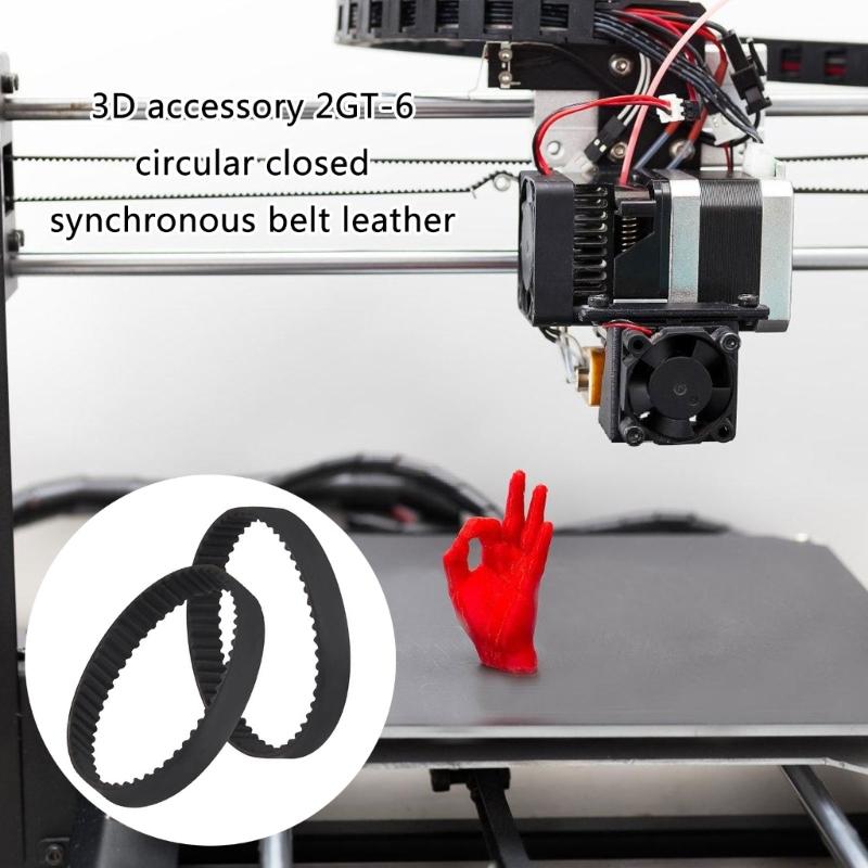 GT2 Closed Looping Timing Belt Rubber 2GT 6mm 3D Printers Parts 110mm/158mm/180mm/300mm/752mm Synchronous Belts Part