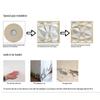 50x50cm 3D Embossed PVC Wall Panel Waterproof Thick Background Decorative Board No Adhesive