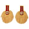 1 Pair Drum Horn Band Epaulets - Tassel Fringe Chain Shoulder Badge Applique for Uniform Costume & Performance