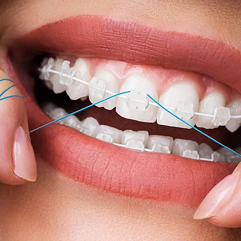 35/70Pcs/bag Orthodontic Floss Puller Dental Threader Practical Cleaning Threader Floss Tools Oral Hygiene Care Freshens Breath